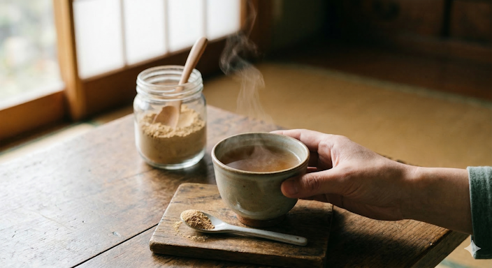 ムクナ茶として楽しむ例