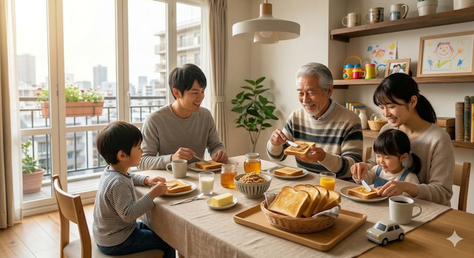トーストに塗った例